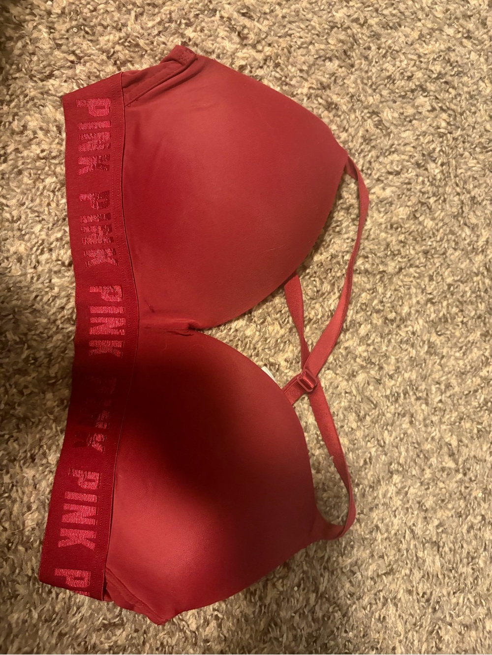 PINK Victoria's Secret Wear Everywhere™ Push-Up Wireless Bra — Wine red